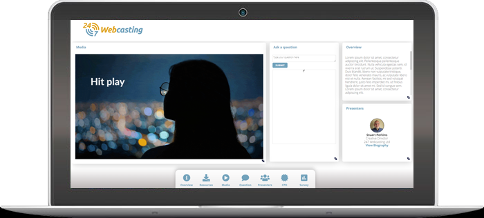 Audience Console Example - 247 Webcasting Ltd Audience Console Example